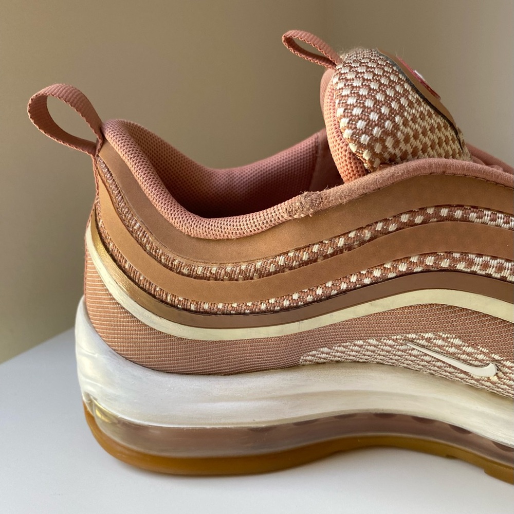 Nike Women's Air Max 97 Slip-On Sneakers Pink Tan White - Picture 10 of 14